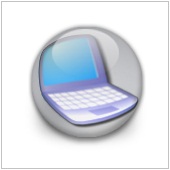 laptop in grey orb