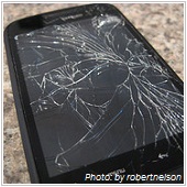 broken smartphone