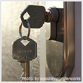 key unlocking the door