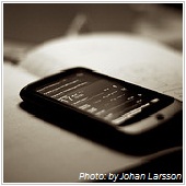 smartphone with open book
