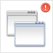 lookalike websites with warning sign